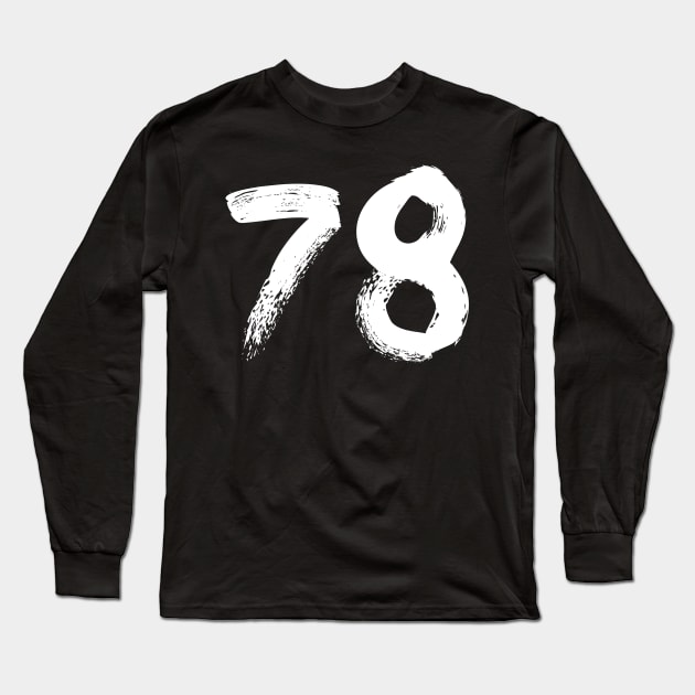 Number 78 Long Sleeve T-Shirt by Erena Samohai